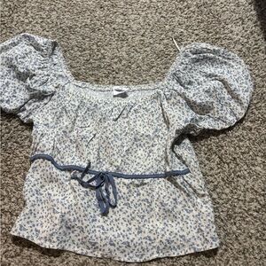 Sienna Sky Blue Floral Top